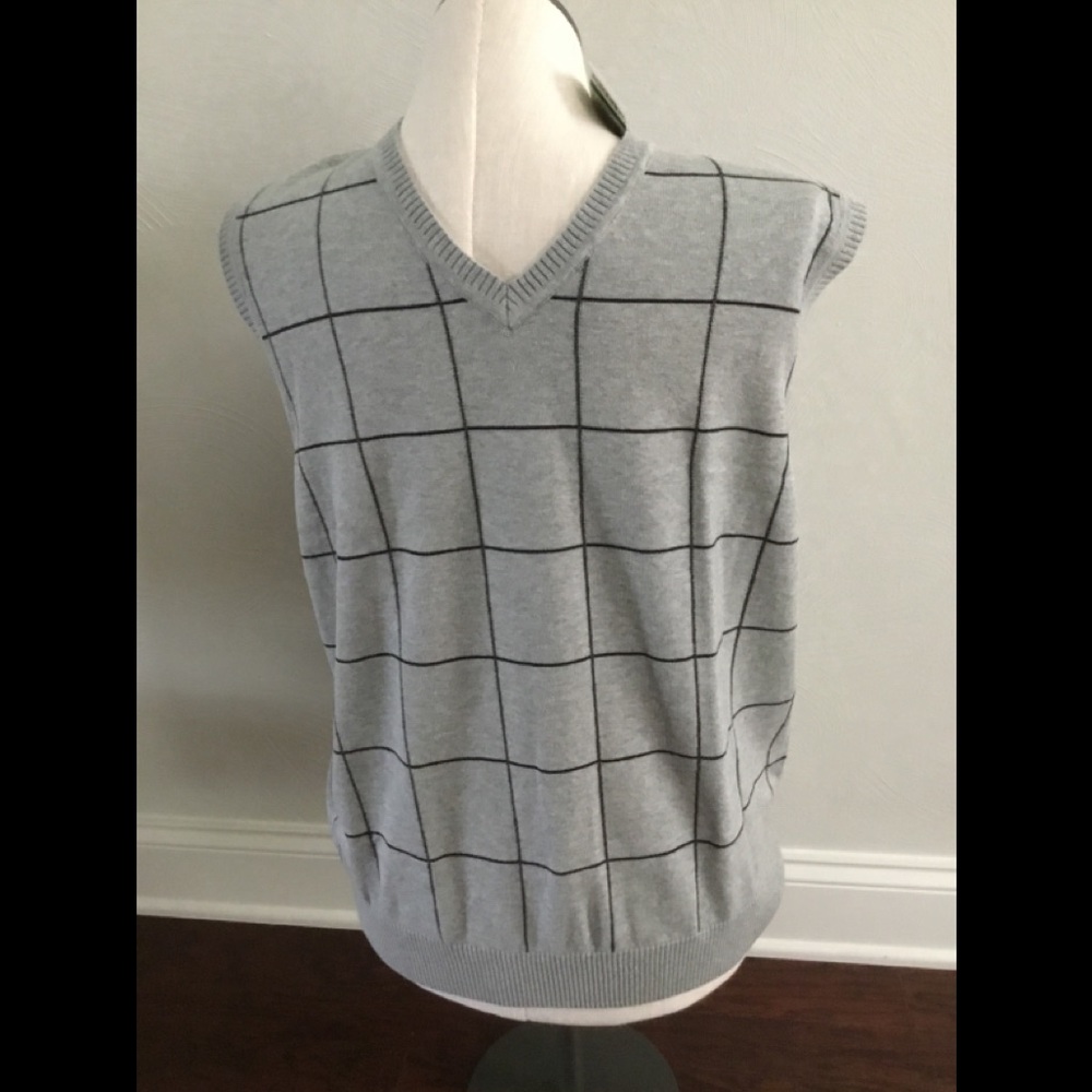 Men’s Sweater Vest Clubroom Macys Sz L